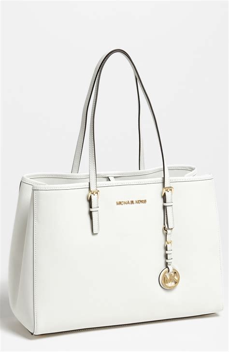 michael kors optic white handbag|michael kors white purse small.